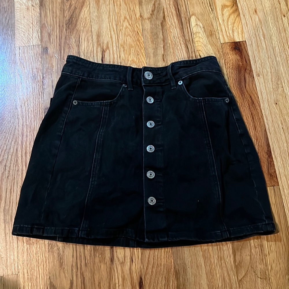 Black Denim Skirt American Eagle